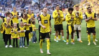 Los jugadores del Borussia Dortmund en su último encuentro. (Getty)