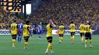 Reus celebra su último gol ante la afición del Borussia Dortmund. (Getty)