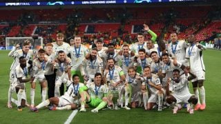 Los jugadores del Real Madrid celebran la Champions. (Getty)