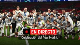 Celebración del Real Madrid en directo.