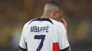 Kylian Mbappé con el PSG. (Getty)