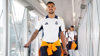 Dani Ceballos, en su llegada a Estados Unidos con el Real Madrid. (Real Madrid)