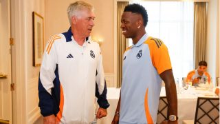 Carlo Ancelotti y Vinicius. (Real Madrid)