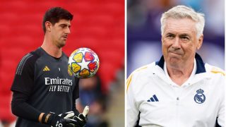 Courtois se deshace en elogios hacia Carlo Ancelotti. (Getty)