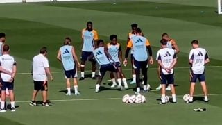 El Real Madrid se entrena en Valdebebas.