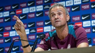 Luis Enrique, durante una rueda de prensa con el PSG esta temporada. (EFE)