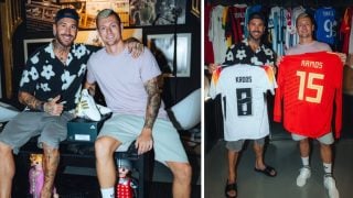 Kroos visita a Sergio Ramos en su casa. (Redes sociales)