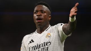 Vinicius, durante un partido con el Real Madrid. (Europa Press)