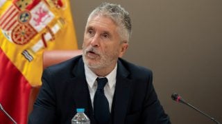 El ministro del interior, Fernando Grande-Marlaska, durante una rueda de prensa. (EFE)