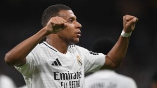 Kylian Mbappé celebra un gol. (Getty)