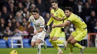 Brahim, Baena y Pedraza en el Real Madrid-Villarreal. (EP)