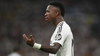 Vinicius, durante un partido con el Real Madrid. (Getty)