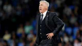 Ancelotti, durante un partido con el Real Madrid. (Getty)