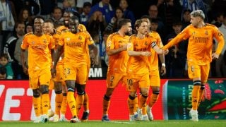 El Real Madrid celebra un gol. (EFE)