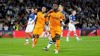 Vinicius mandó callar a la afición de la Real Sociedad. (Getty)