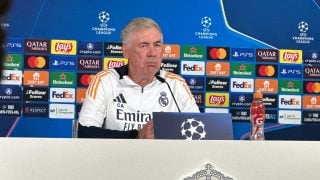 Ancelotti, durante una rueda de prensa.