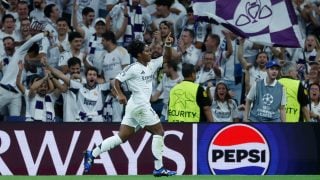 Endrick celebra un gol con el Real Madrid. (EFE)