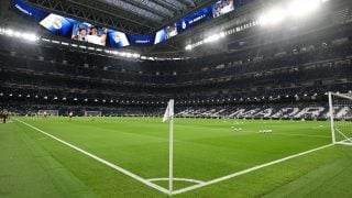 El Estadio Santiago Bernabéu, antes de un partido del Real Madrid. (Getty)