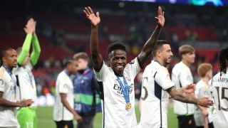 Vinicius, tras ganar la Champions League 2023-24. (Getty)