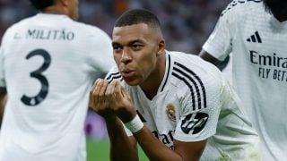 Mbappé anotó su primer gol en Champions con el Real Madrid. (EFE)