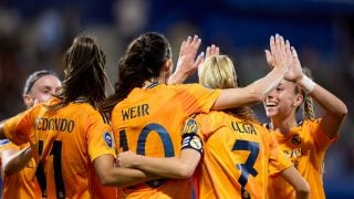 Las jugadoras del Real Madrid celebran un gol. (Real Madrid)