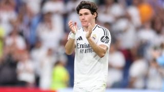 Fran García durante un partido con el Real Madrid. (Getty)