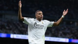 Kylian Mbappé celebra el gol ante el Stuttgart. (Getty)