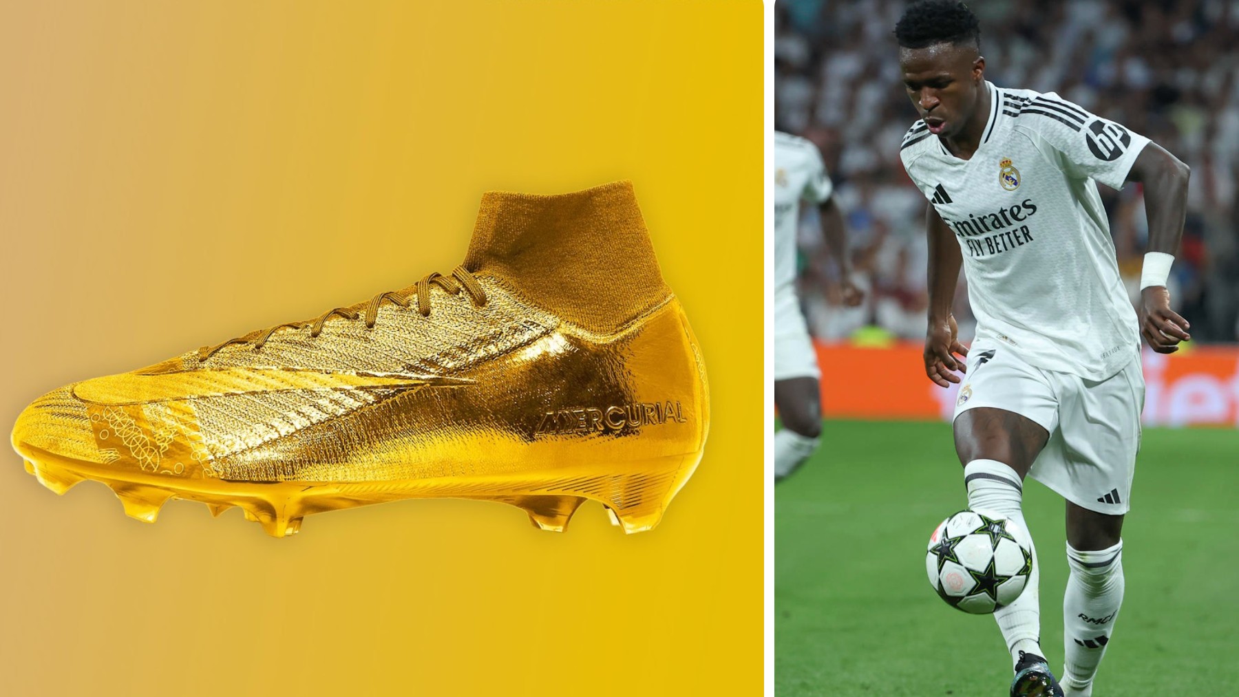 Nike prepara unas botas doradas para el Vinicius Balon de Oro