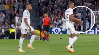 El momento de la lesión de Mbappé.