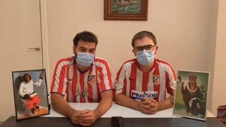 Dos seguidores del Atlético de Madrid. (@unocerismo10)