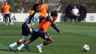 Camavinga y Endrick en un entrenamiento. (Realmadrid.com)