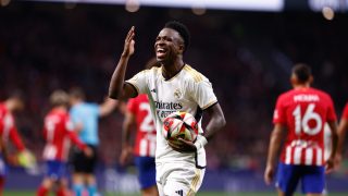 Vinicius Junior celebra un gol contra el Atlético. (EP)