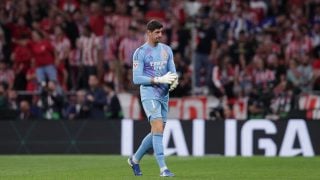 Thibaut Courtois, en el derbi madrileño.(Getty)