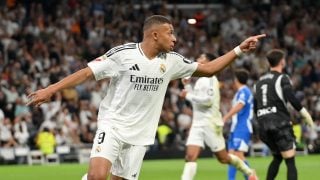 Kylian Mbappé en el partido contra el Alavés. (Getty)