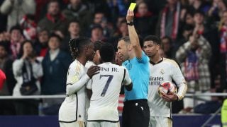 Guillermo Cuadra Fernández durante el derbi madrileño del año pasado. (Getty)