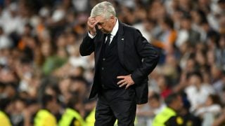 Carlo Ancelotti, durante un partido con el Real Madrid. (Getty)