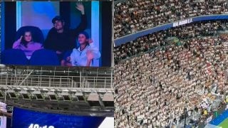 Momentazo en el Bernabéu cuando aparece Kroos en el videomarcador.