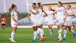 Las jugadoras del Real Madrid celebran un gol. (Real Madrid)