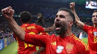 Dani Carvajal celebra el triunfo en la Eurocopa. (Instagram: dani.carvajal.2)