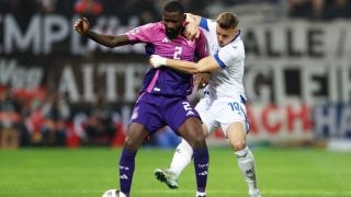 Rüdiger, durante el partido con Alemania. (Getty)