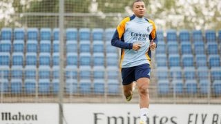 Mbappé se entrena en Valdebebas. (Realmadrid.com)