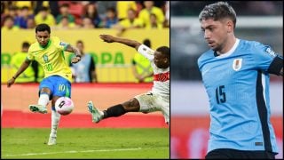 Rodrygo en un partido con Brasil y Valverde en otro con Uruguay.