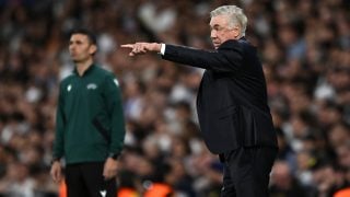 Ancelotti, durante un partido con el Real Madrid. (Getty)