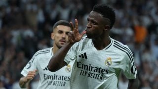 Vinicius con el Real Madrid. (EFE)