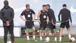 El Barcelona se entrena antes del Clásico. (FC Barcelona)