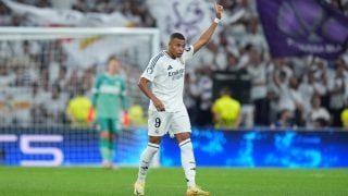 Kylian Mbappé en un partido con el Real Madrid. (GETTY)