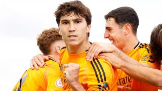 Gonzalo celebra un gol con el Castilla. (Realmadrid.com)