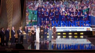 El Barcelona en la gala del Balón de Oro.