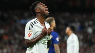 Vinicius, durante un partido con el Real Madrid. (Getty)