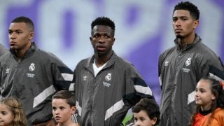 Vinicius, serio antes de un partido con el Real Madrid. (Getty)